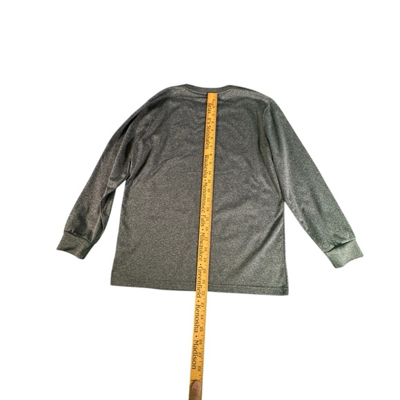 NFL Team Apparel Green Bay Packers Youth Large 14-16 Long Sleeve Shirt Gray - Picture 8 of 9